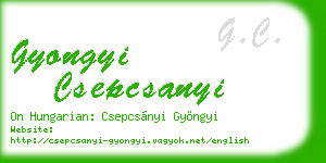 gyongyi csepcsanyi business card
